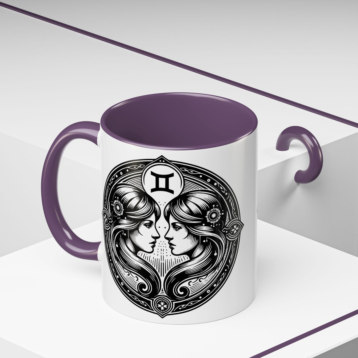 Zodiac Coffee Mug with Gemini Design, Astrology Gift Mug, Horoscope Coffee Cup, Unique Home Decor, Personalized Zodiac Mug