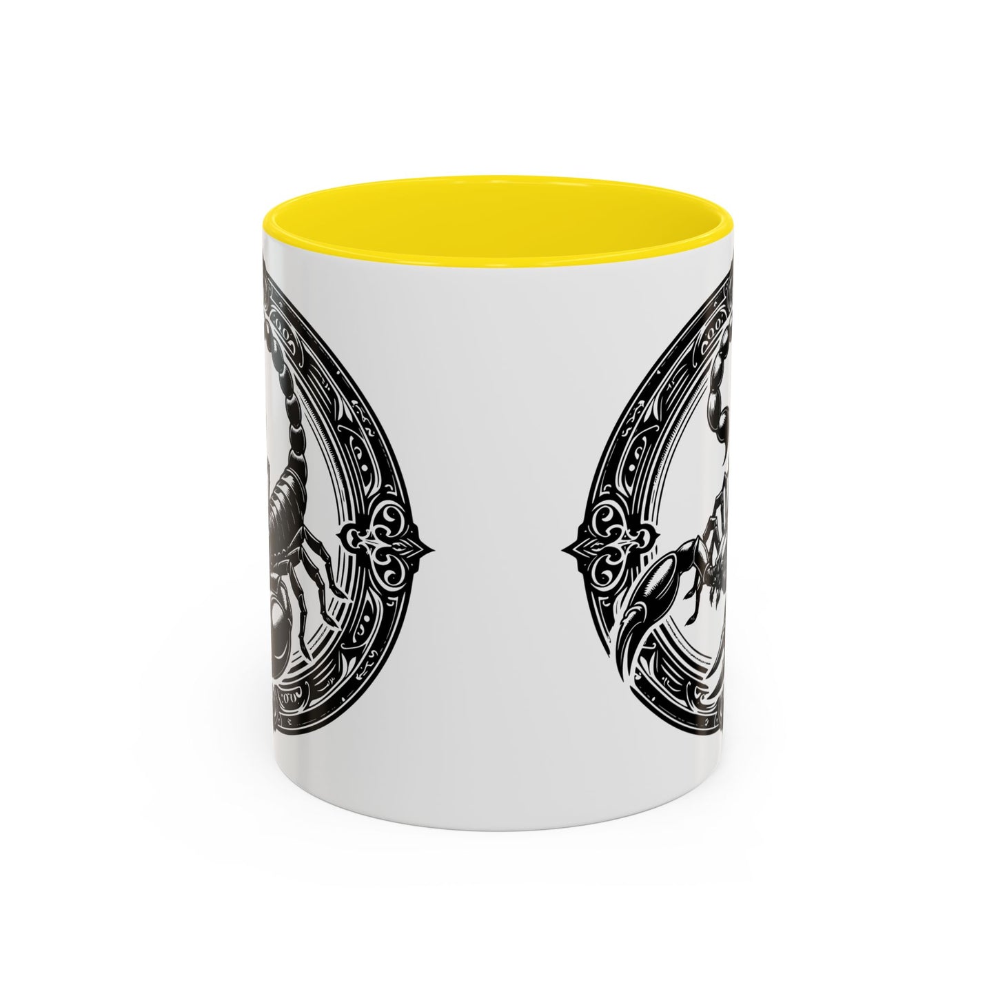 Scorpio Accent Coffee Mug - Personalized Gift, Zodiac Decor, Astrology Lover's Mug, Black and White Design, Birthday Gift