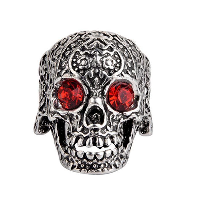 Bijoux Crâne Anneau Tête Mâle Rock Gothique