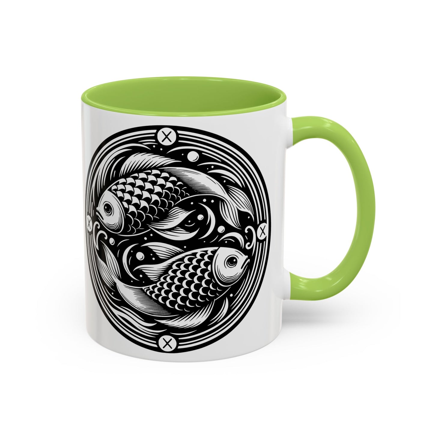Elegant Koi Fish Accent Coffee Mug - Unique Artwork, Perfect for Tea Lovers, Gift for Him/Her, Home Decor, Birthday Present