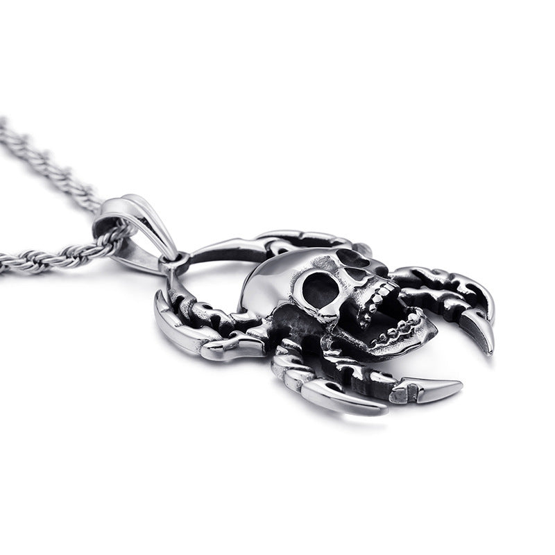 Vintage Punk Titanium Steel Spider Pendant