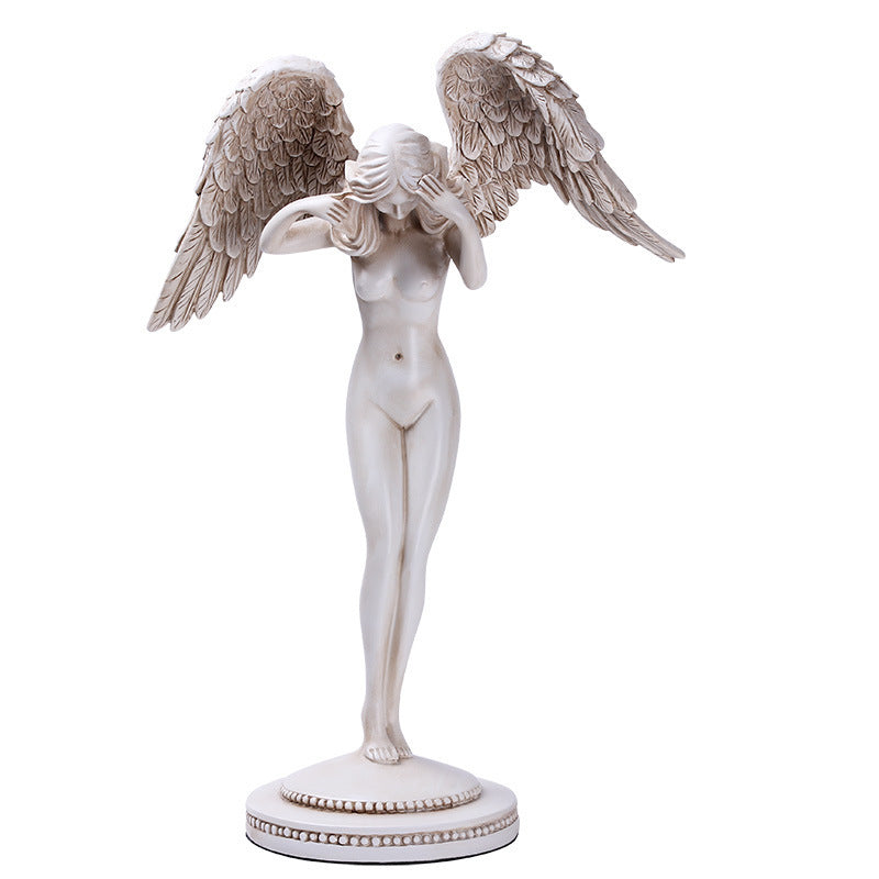 Wings sculpture sexy angel naked artwork