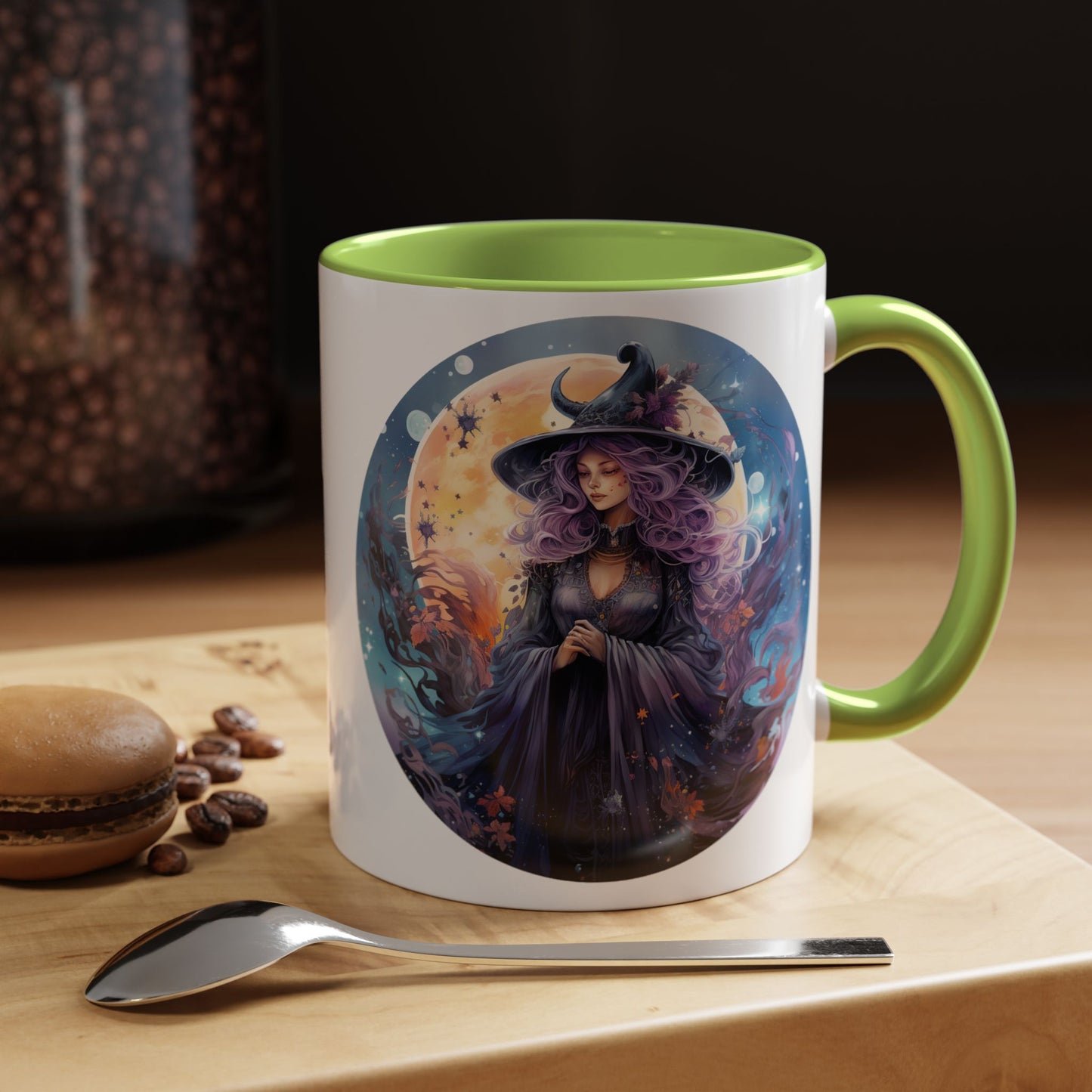 Mystical Witch Coffee Mug, Enchanted Mug, Cute Witch Gift, Magic Drinkware, Celestial Kitchen Decor, Unique Witchy Present