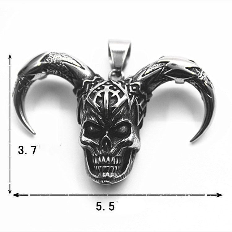 Titanium Steel Men's Necklace Hipster Personality Punk Pendant