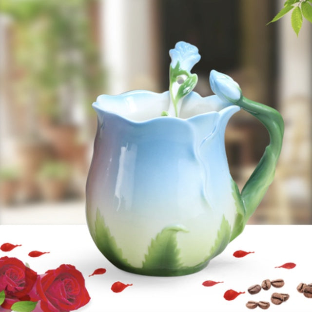 Fleur En Céramique Café De Fleur de Thé Rose Tasse