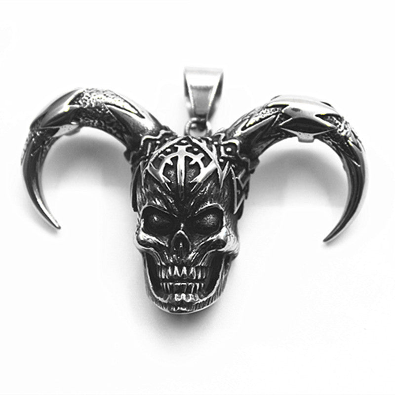 Titanium Steel Men's Necklace Hipster Personality Punk Pendant