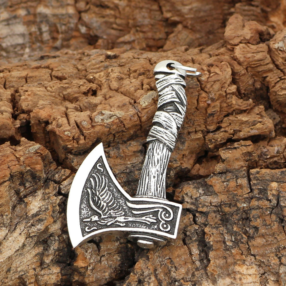Nordic Amulet Raven Metal Celtic Raven Pendant Necklace