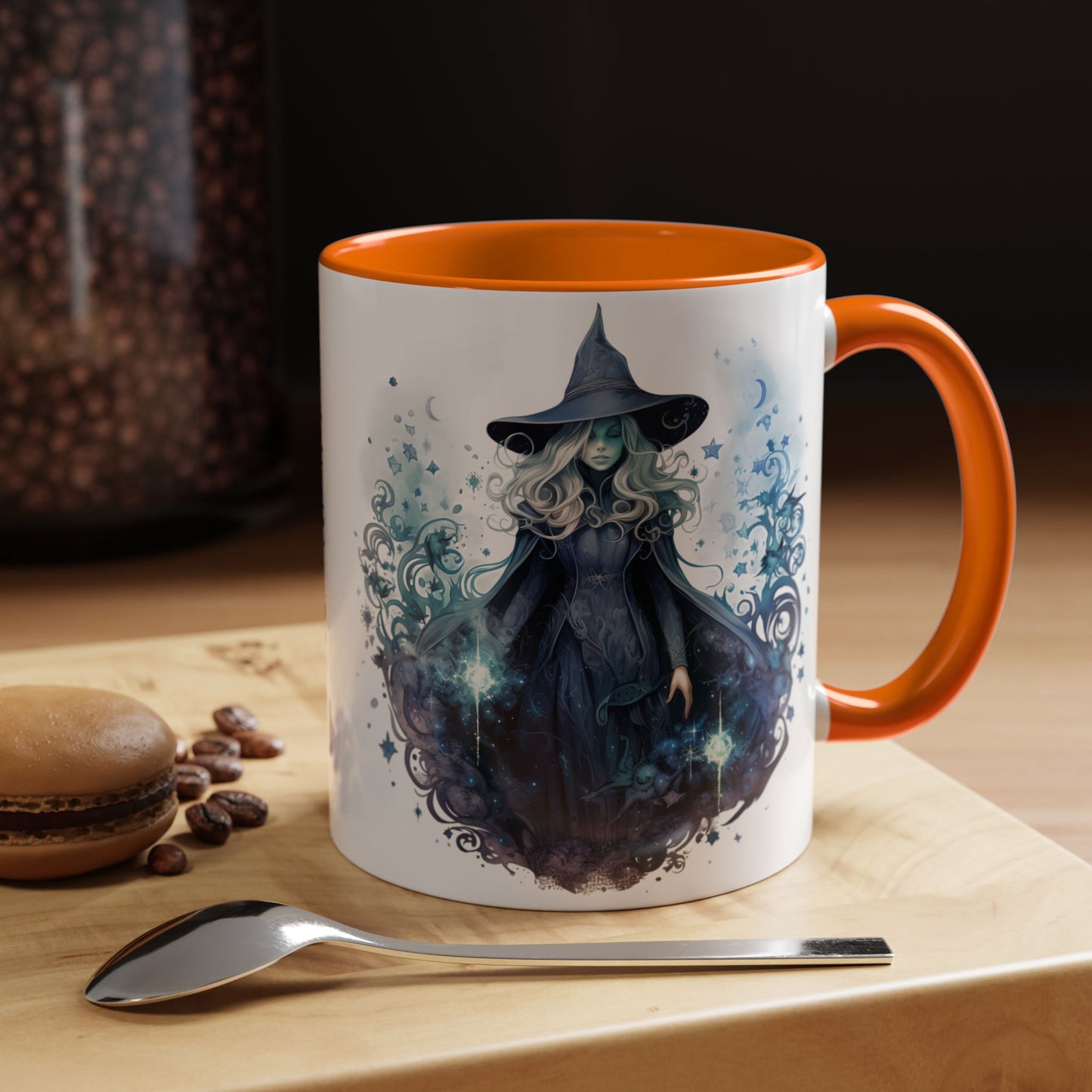 Witchy Accent Coffee Mug | Magical Coffee Cup, Halloween Decor, Gift for Witches, Enchanted Kitchenware, Mystical Mug