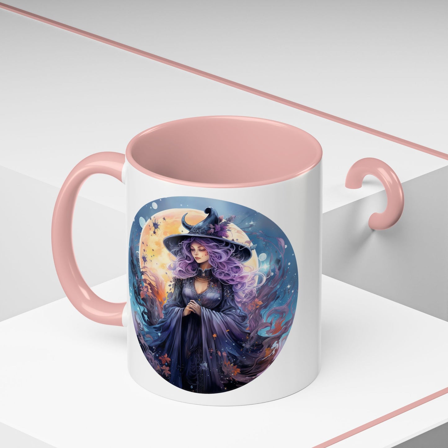 Mystical Witch Coffee Mug, Enchanted Mug, Cute Witch Gift, Magic Drinkware, Celestial Kitchen Decor, Unique Witchy Present