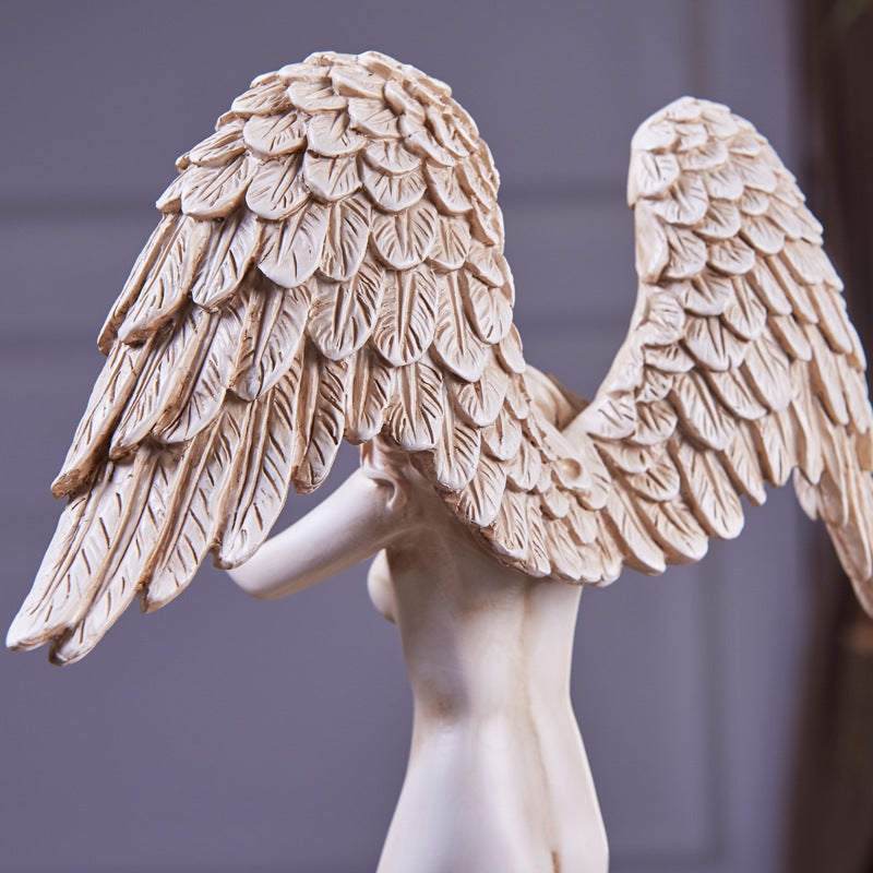 Wings sculpture sexy angel naked artwork