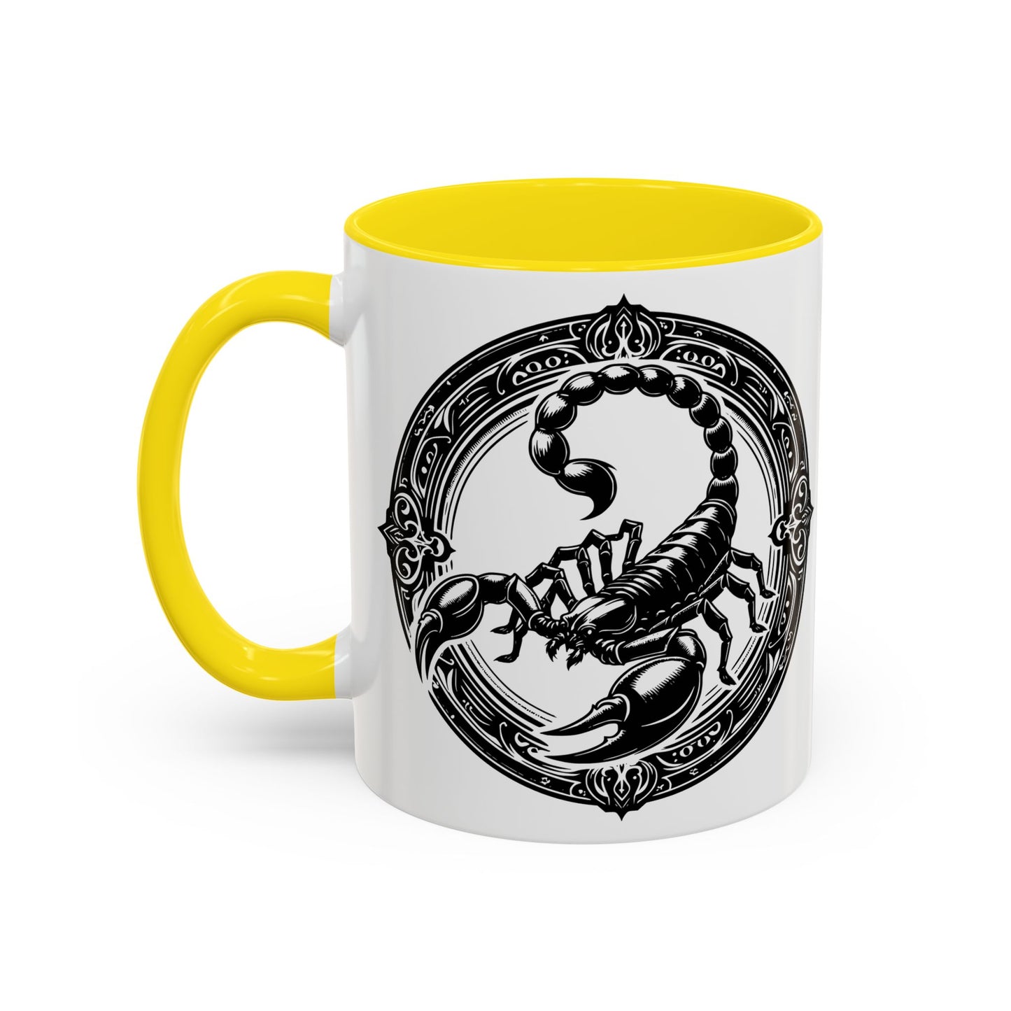 Scorpio Accent Coffee Mug - Personalized Gift, Zodiac Decor, Astrology Lover's Mug, Black and White Design, Birthday Gift