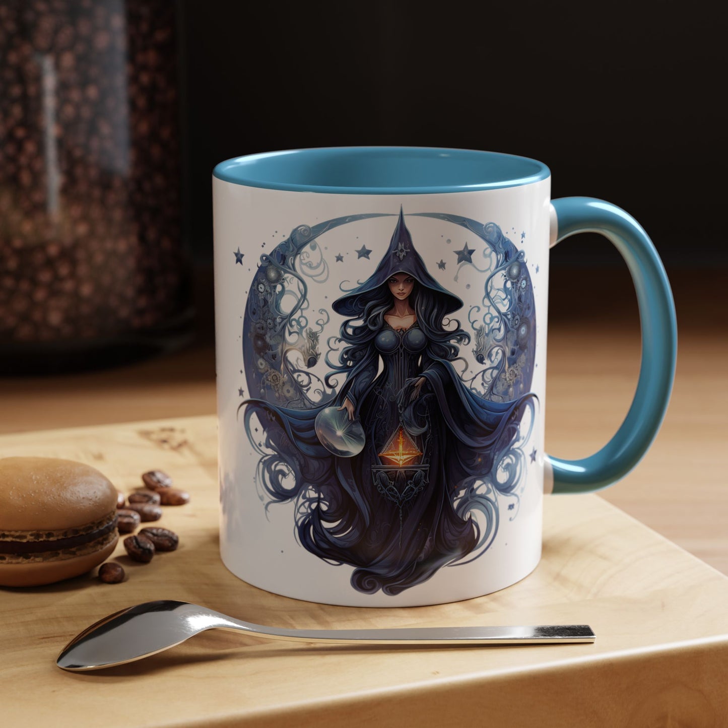 Enchanting Witch Coffee Mug - Mystic Art, Magical Decor, Astrology Gift, Unique Kitchenware, Celestial Drinkware