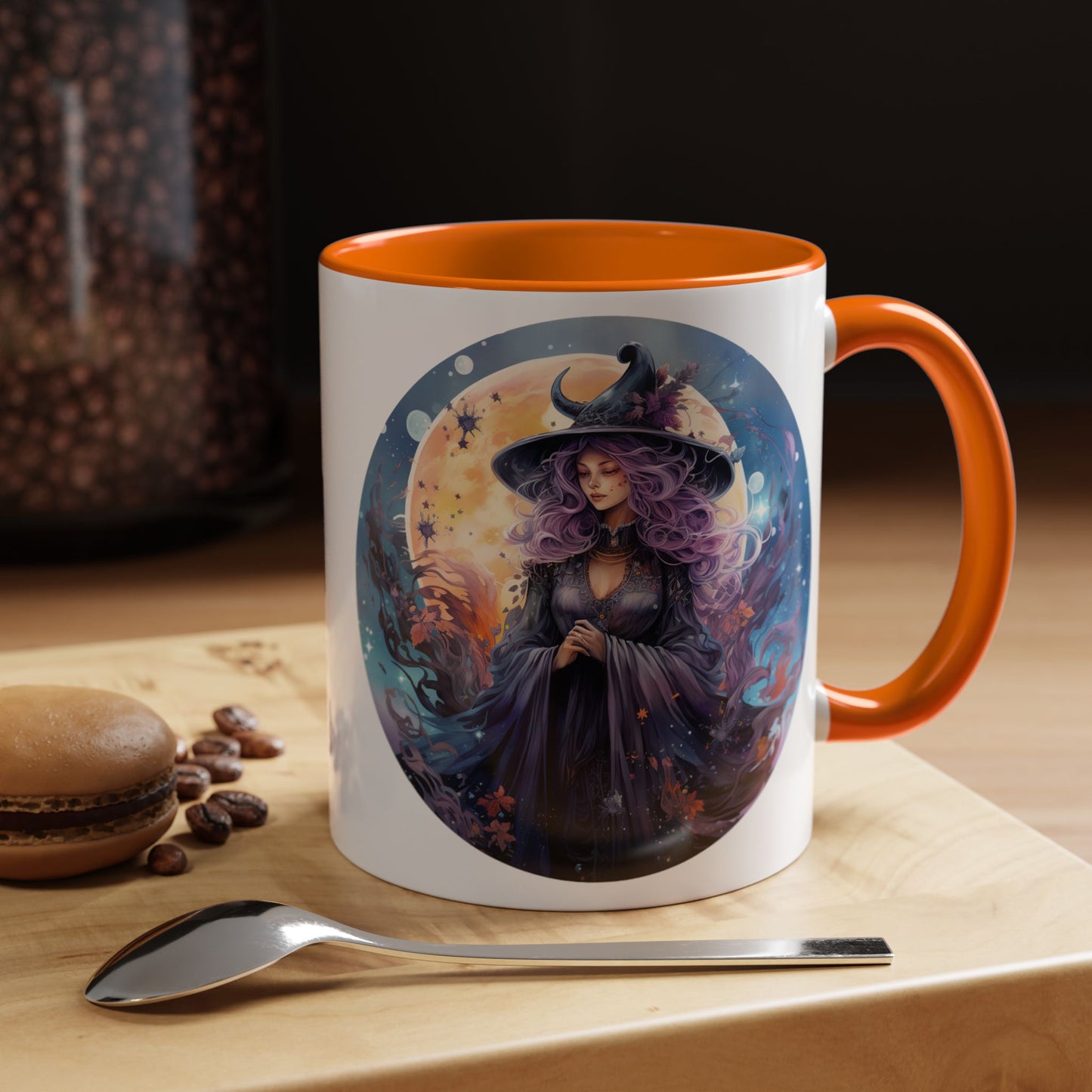 Mystical Witch Coffee Mug, Enchanted Mug, Cute Witch Gift, Magic Drinkware, Celestial Kitchen Decor, Unique Witchy Present