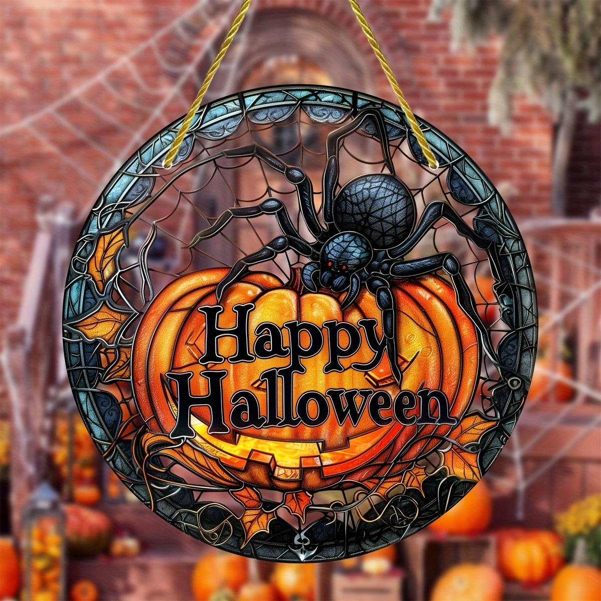 Acrylic Halloween Witch Pendant Color Disc Wall Decorations