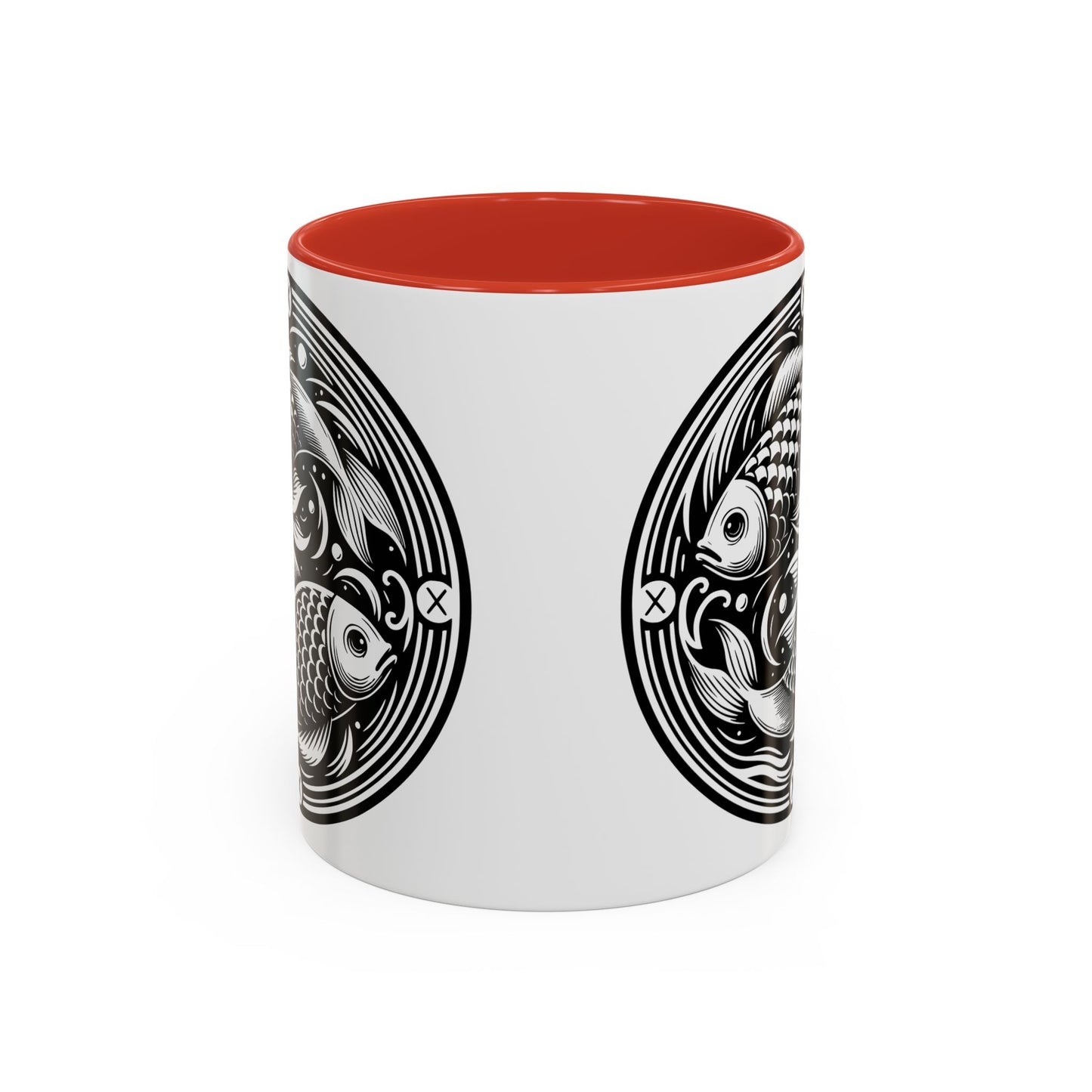 Elegant Koi Fish Accent Coffee Mug - Unique Artwork, Perfect for Tea Lovers, Gift for Him/Her, Home Decor, Birthday Present