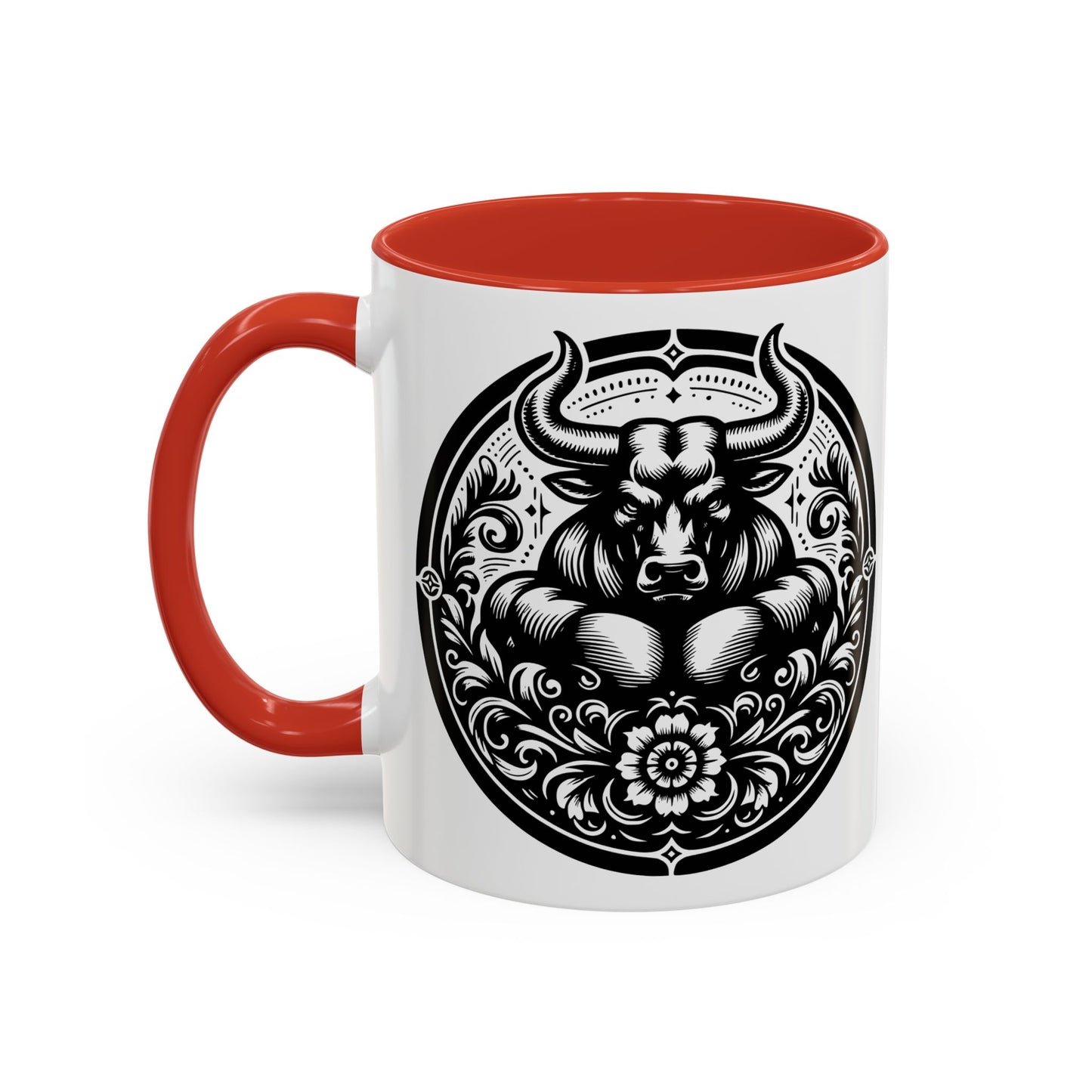 Bull-Themed Accent Coffee Mug for Animal Lovers, Unique Gift for Birthdays, Farmhouse Decor, Coffee Lover's Mug, 11oz and 15oz Options