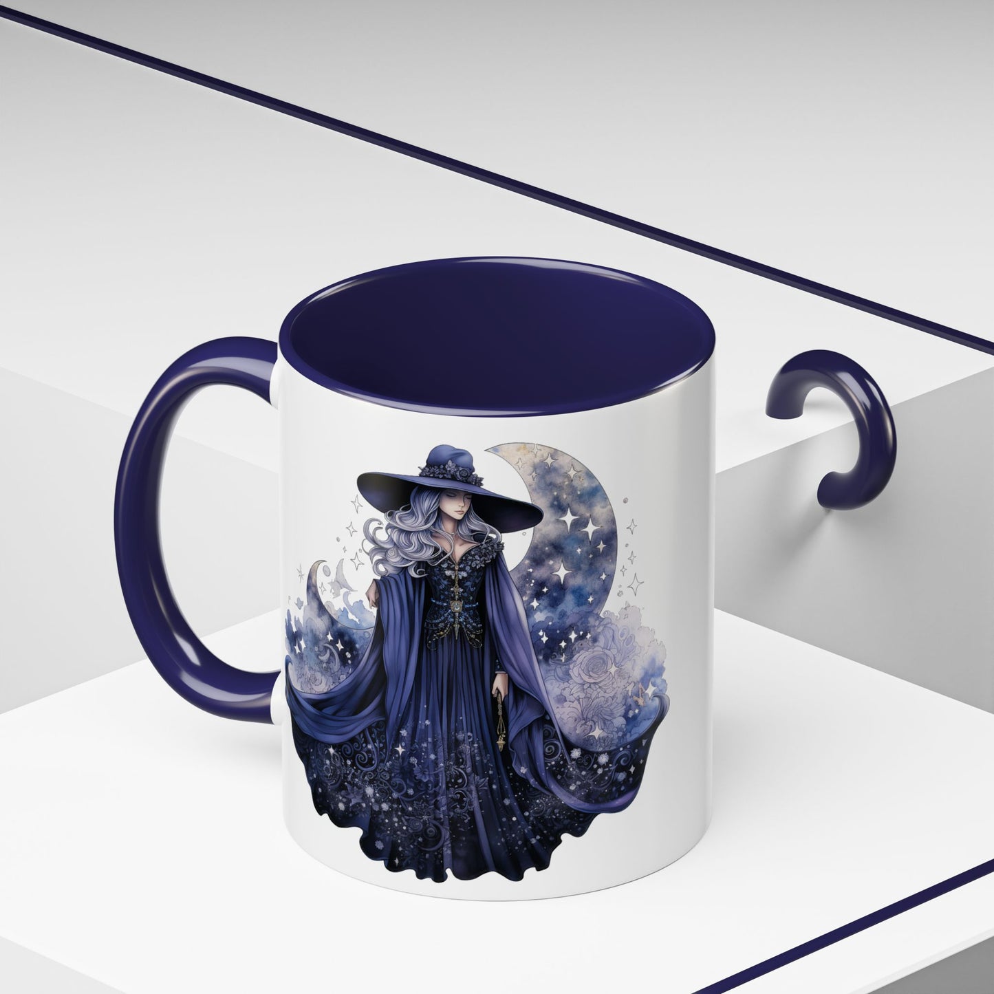 Mystical Sorceress Coffee Mug, Celestial Mug, Witch Coffee Cup, Astrology Drinkware, Enchanted Gift, Moon Phase Mug