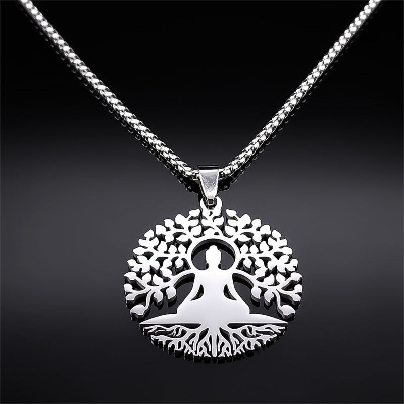 New Fashion Meditation Buddha Yoga Pendant Necklace
