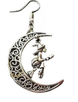 Women's Alloy Silver Personality Witch Earrings