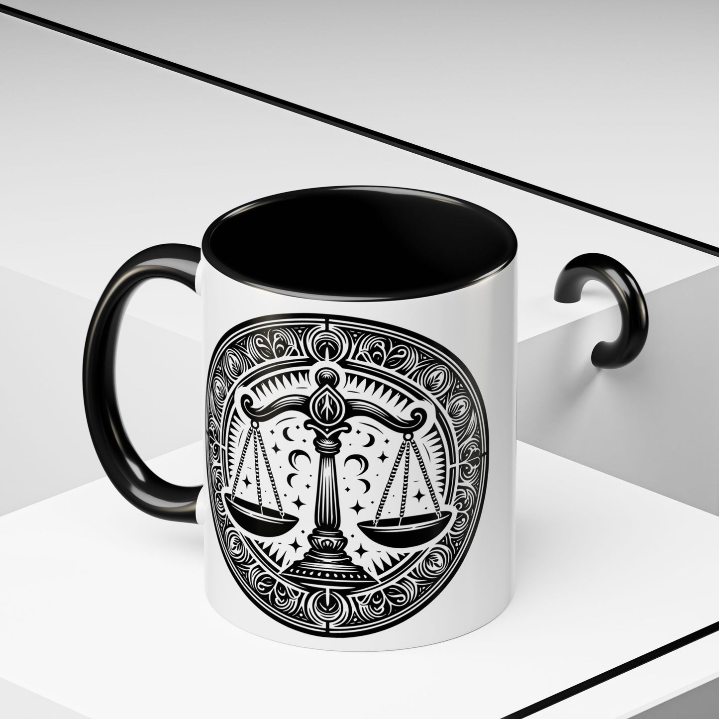 Justice Scale Accent Coffee Mug - Perfect Gift for Lawyers, Graduations, Law School, Legal Professionals, Motivational Decor