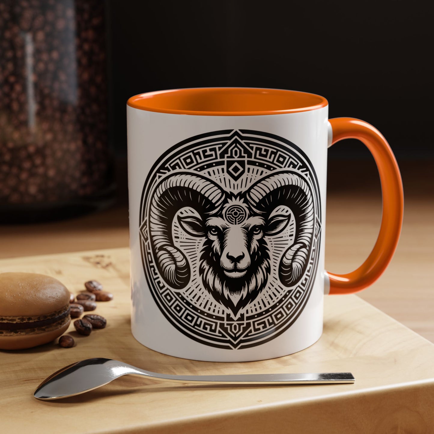 Bold Ram Accent Coffee Mug, Unique Gift for Animal Lovers, Perfect for Home, Office, Birthdays, or Holidays, 11/15oz