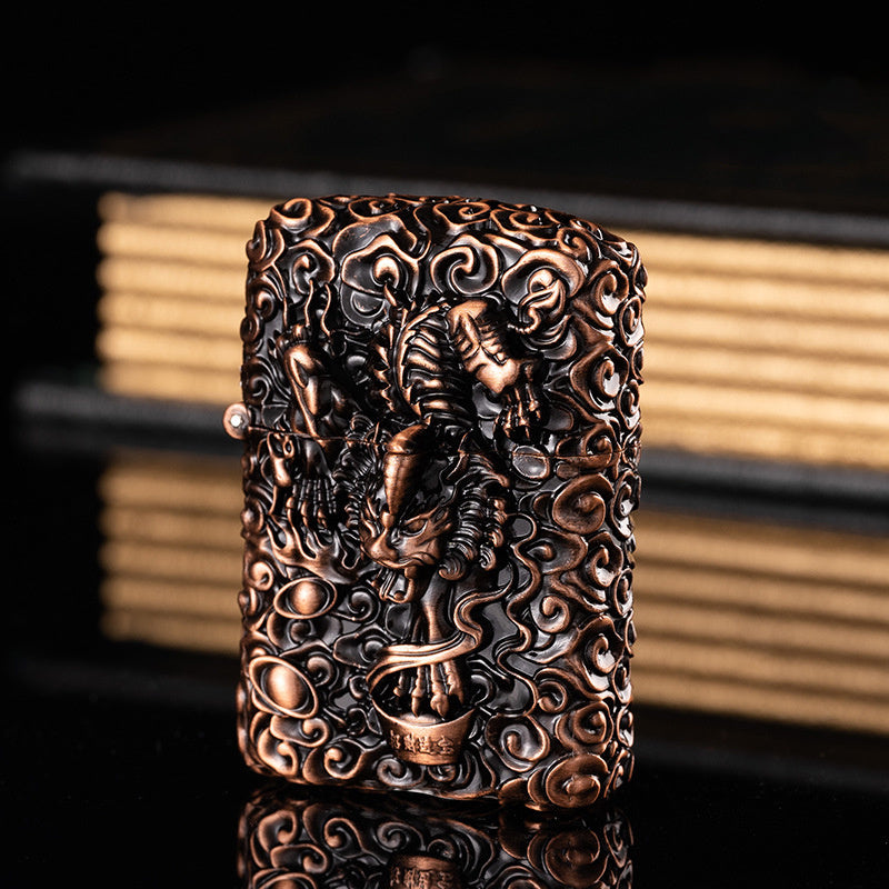 Dragon Ball Five-sided Carving Windproof Kerosene Lighter