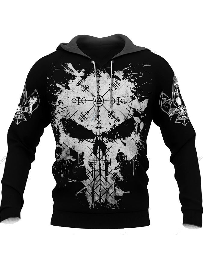 Fashion 3D Sweatshirt Men's Cool Viking Print
