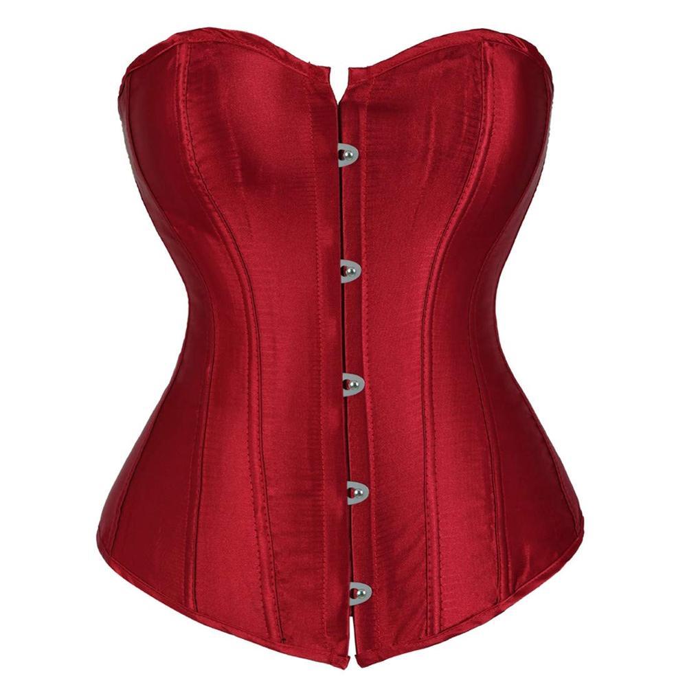 Corset Smooth Satin Cloth Gather Breast Support Body Shaping Underwear
