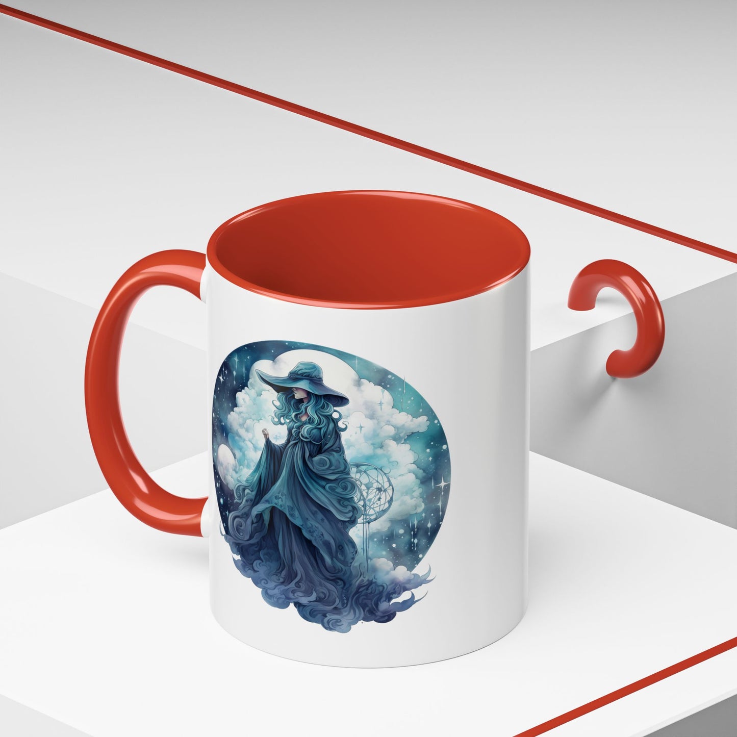 Celestial Dreamer Coffee Mug, Mystical Art Mug, Witchy Coffee Cup, Unique Gift for Her, Fantasy Mug, Astrology Theme