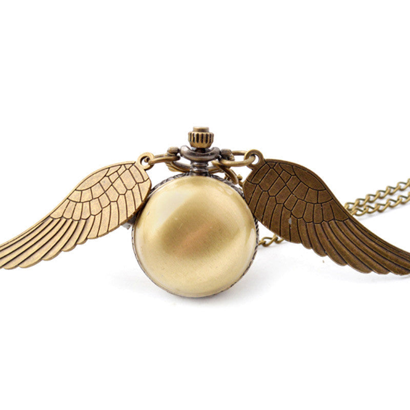Harry Potter Snitch Quidditch Necklace Pocket Watch Retro Flip Spherical Pocket Watch Ornament