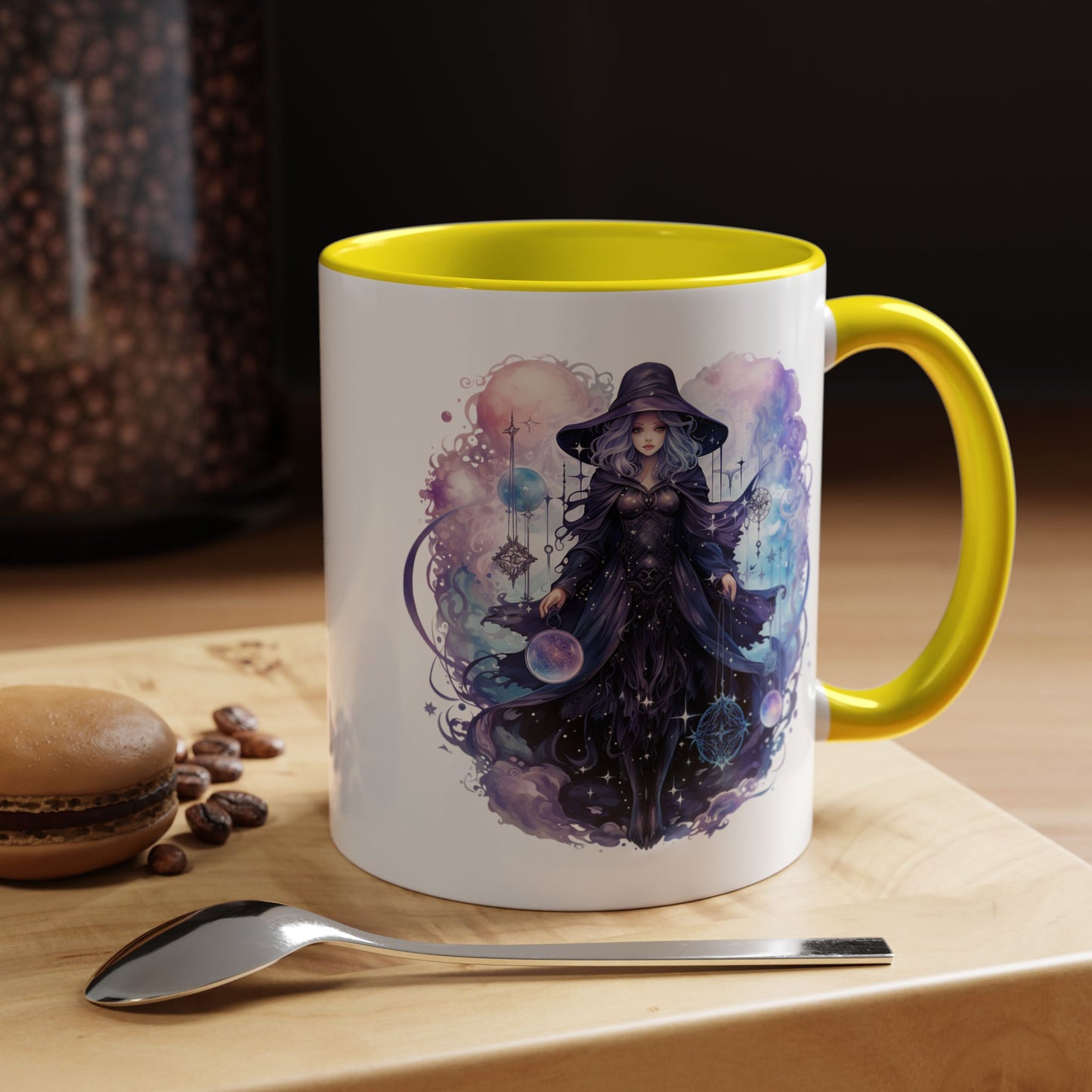 Mystical Witch Coffee Mug | Enchanting Beverage Cup | Moon Phase Gift for Witch Lovers, Halloween Décor, Unique Present