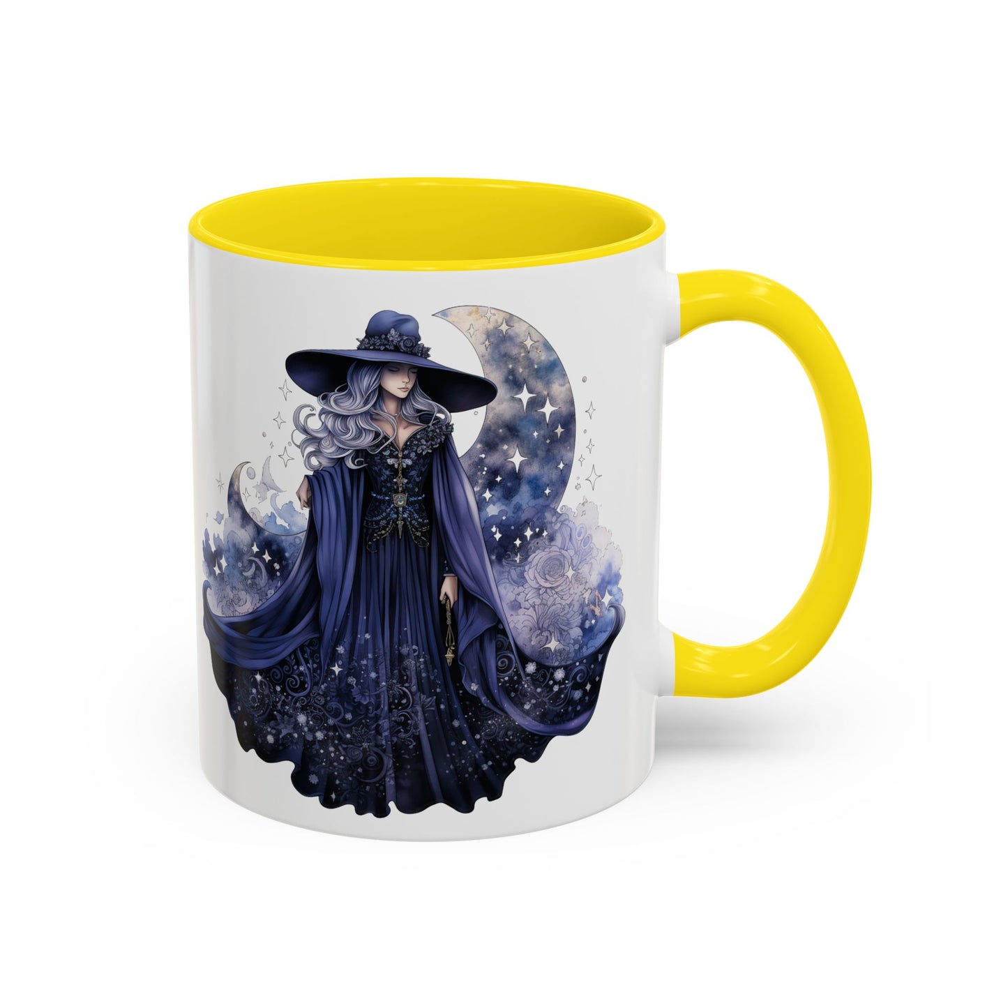 Mystical Sorceress Coffee Mug, Celestial Mug, Witch Coffee Cup, Astrology Drinkware, Enchanted Gift, Moon Phase Mug