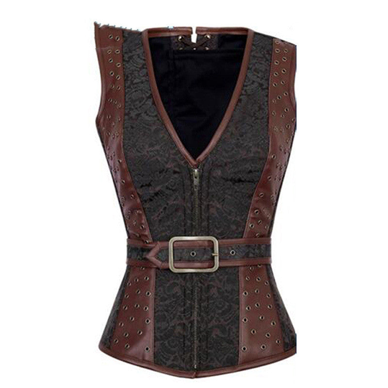 European Medieval Victoria Steampunk Gothic PU Pattern