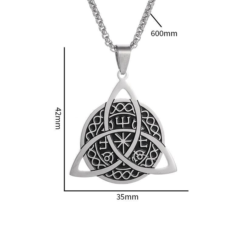 Viking Compass Stainless Steel Necklace For Women
