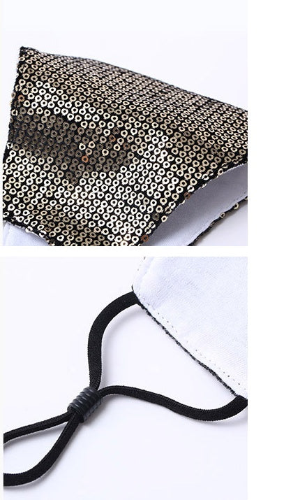 Paillettes coton masque