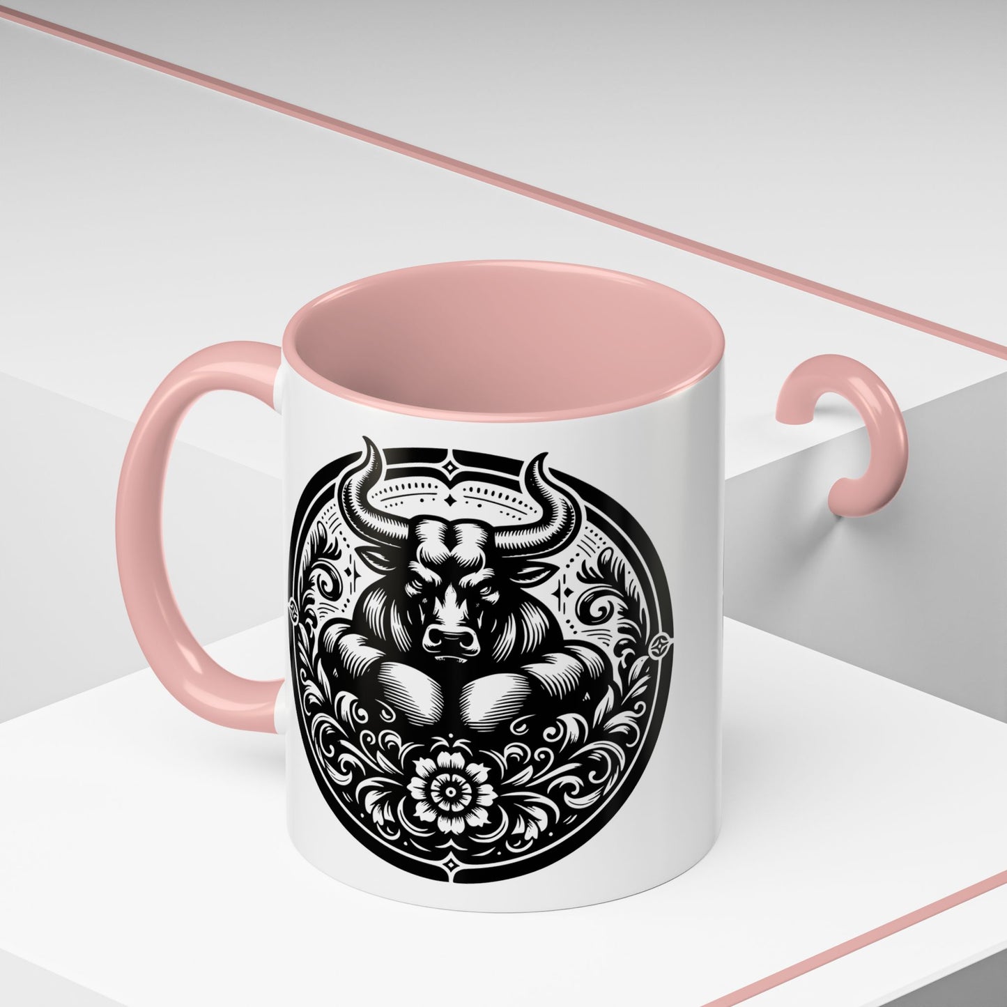 Bull-Themed Accent Coffee Mug for Animal Lovers, Unique Gift for Birthdays, Farmhouse Decor, Coffee Lover's Mug, 11oz and 15oz Options