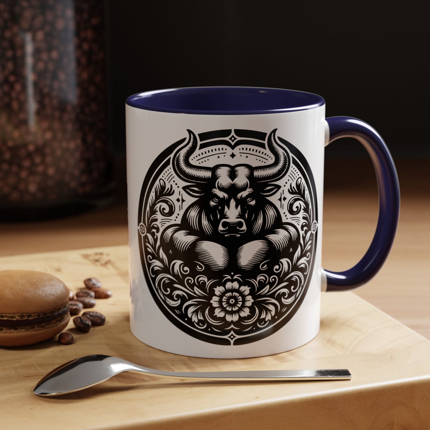 Bull-Themed Accent Coffee Mug for Animal Lovers, Unique Gift for Birthdays, Farmhouse Decor, Coffee Lover's Mug, 11oz and 15oz Options