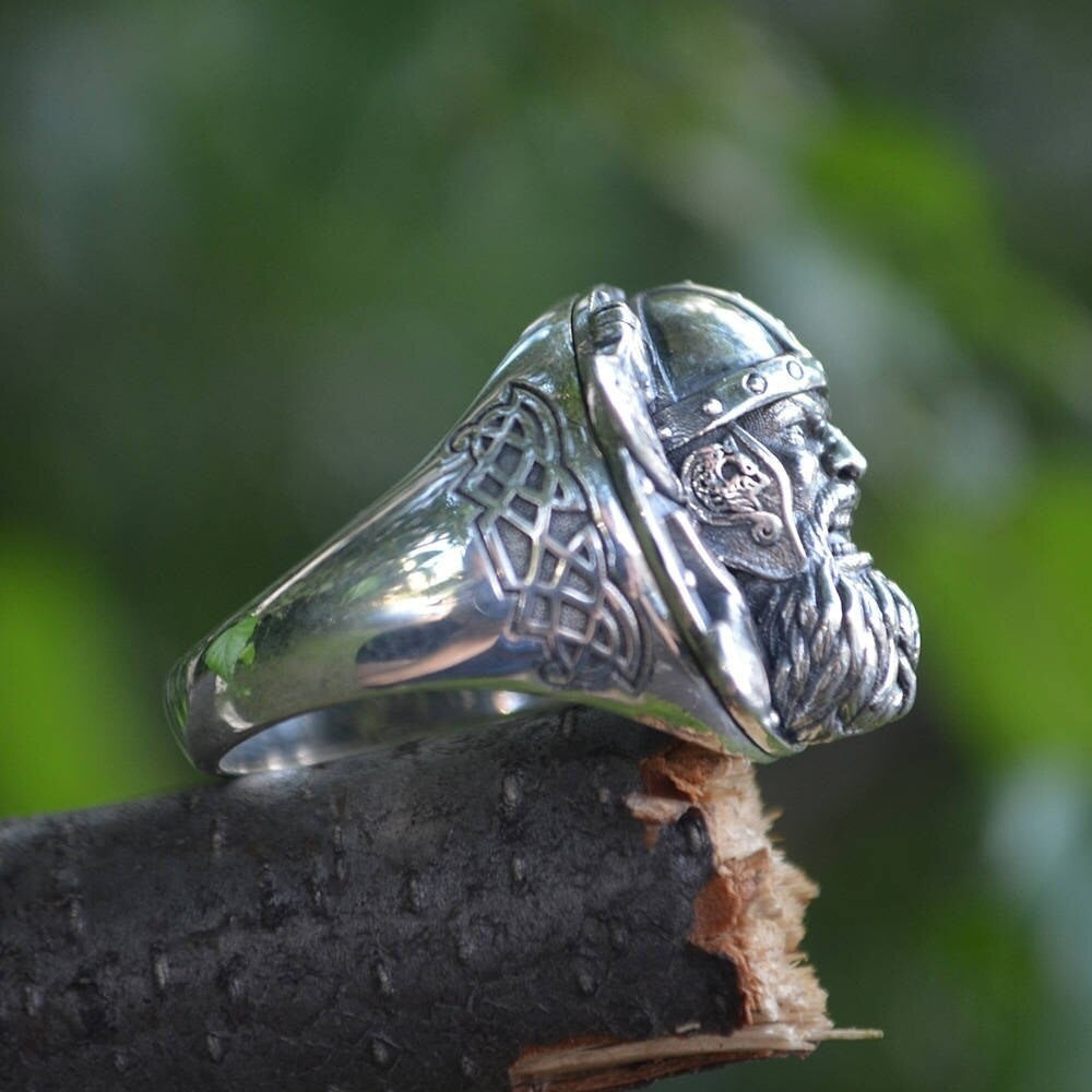 Men's Stainless Steel Nordic Viking Amulet Shape Ring