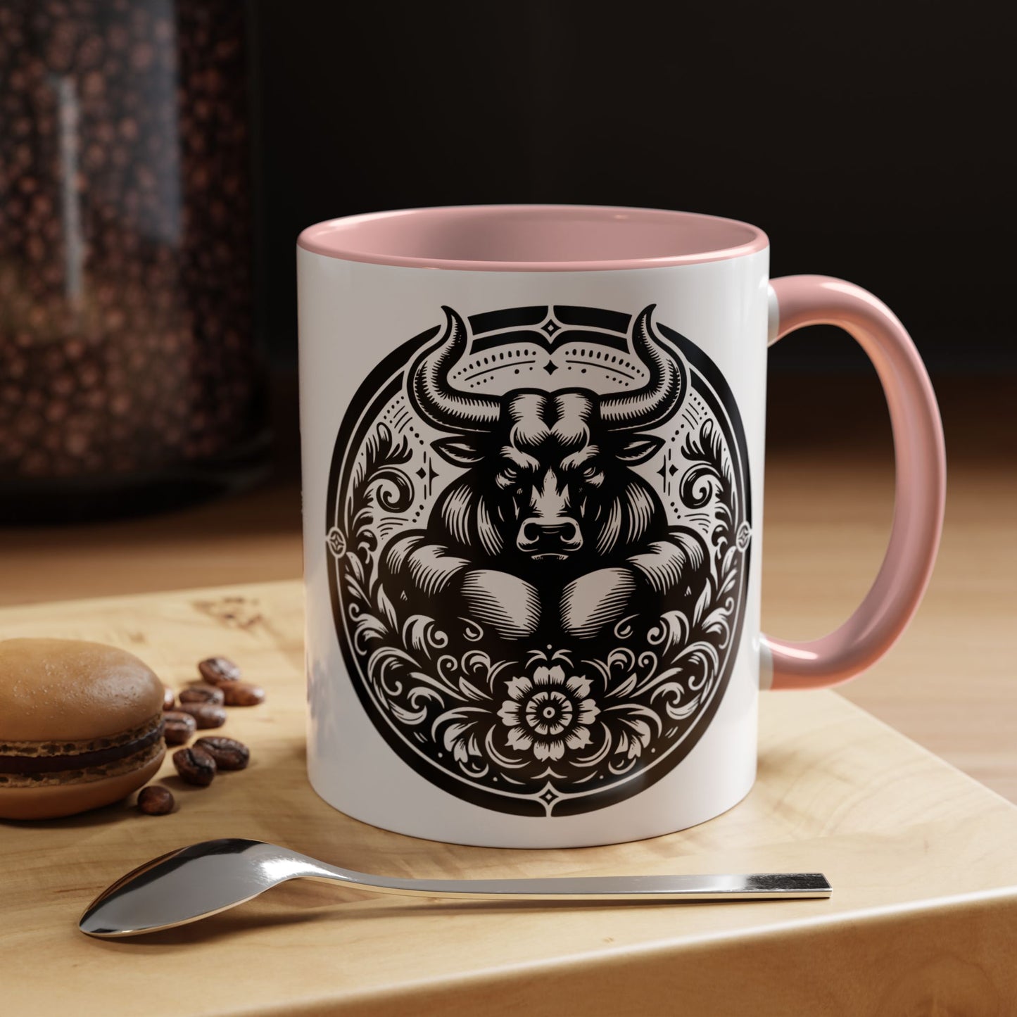 Bull-Themed Accent Coffee Mug for Animal Lovers, Unique Gift for Birthdays, Farmhouse Decor, Coffee Lover's Mug, 11oz and 15oz Options