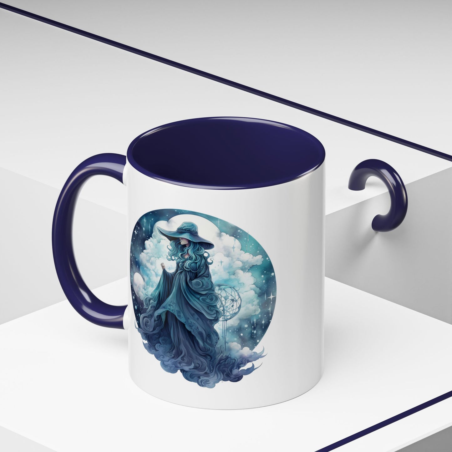 Celestial Dreamer Coffee Mug, Mystical Art Mug, Witchy Coffee Cup, Unique Gift for Her, Fantasy Mug, Astrology Theme