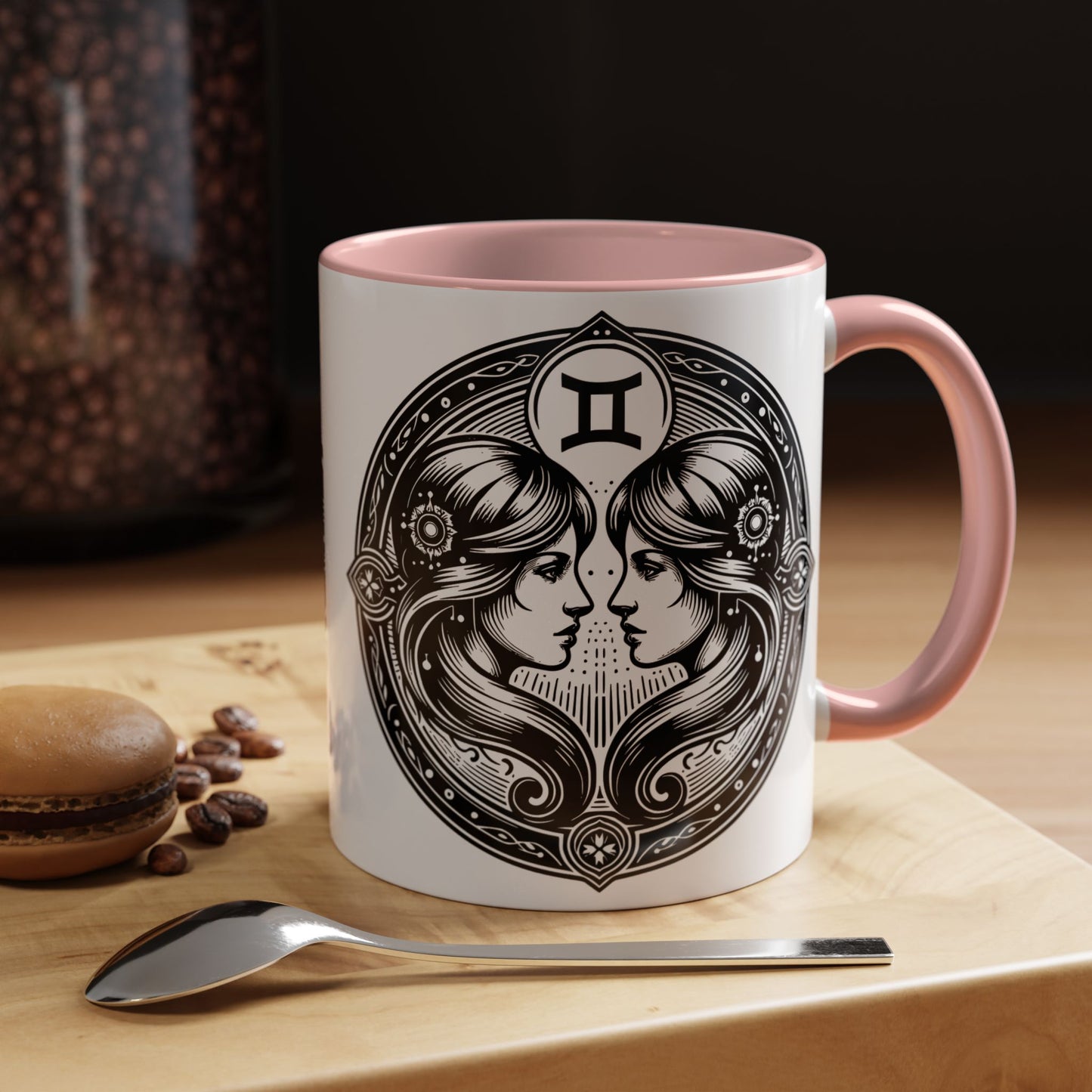 Zodiac Coffee Mug with Gemini Design, Astrology Gift Mug, Horoscope Coffee Cup, Unique Home Decor, Personalized Zodiac Mug