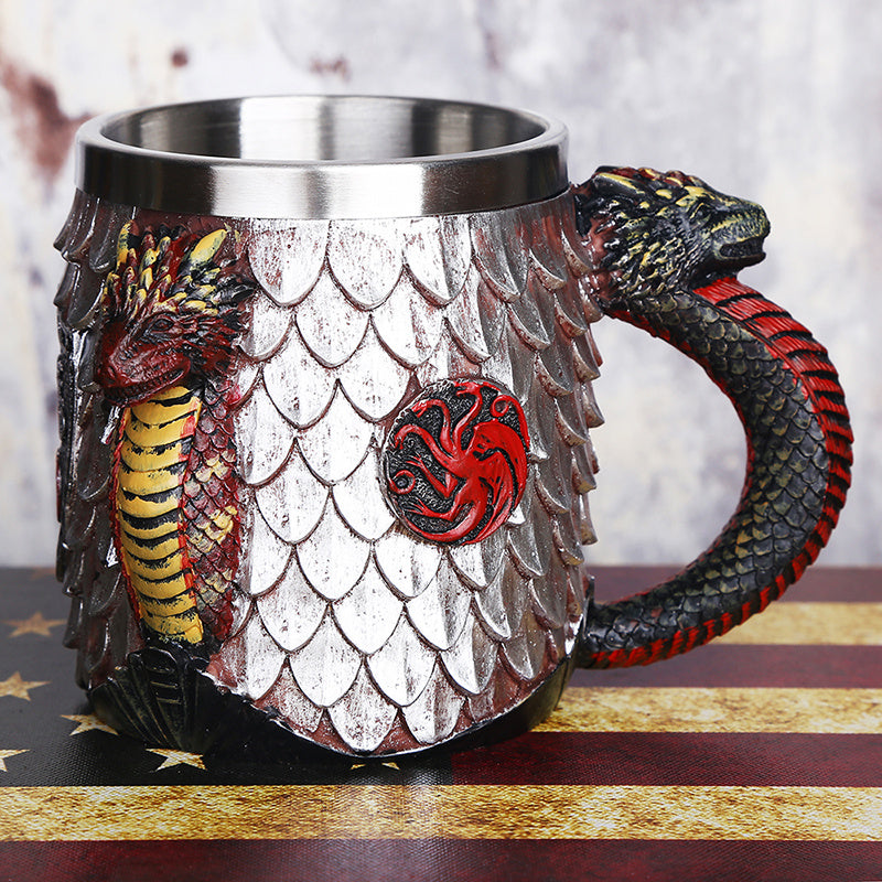 Bar creative 3D stereo engraving painted beer mug