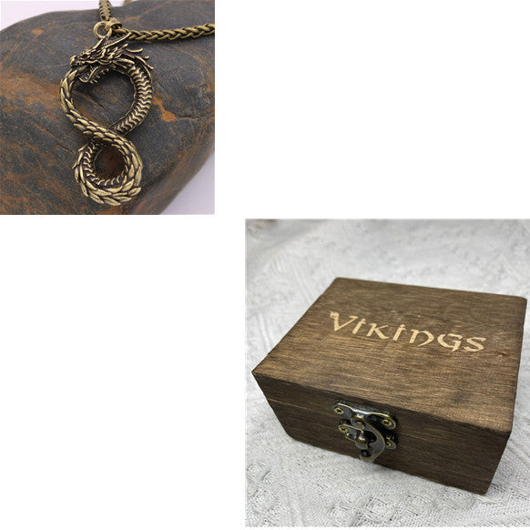 Eight Dragon Necklace Retro Style Dragon Head Pendant
