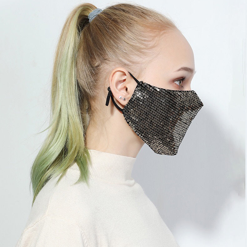 Paillettes coton masque