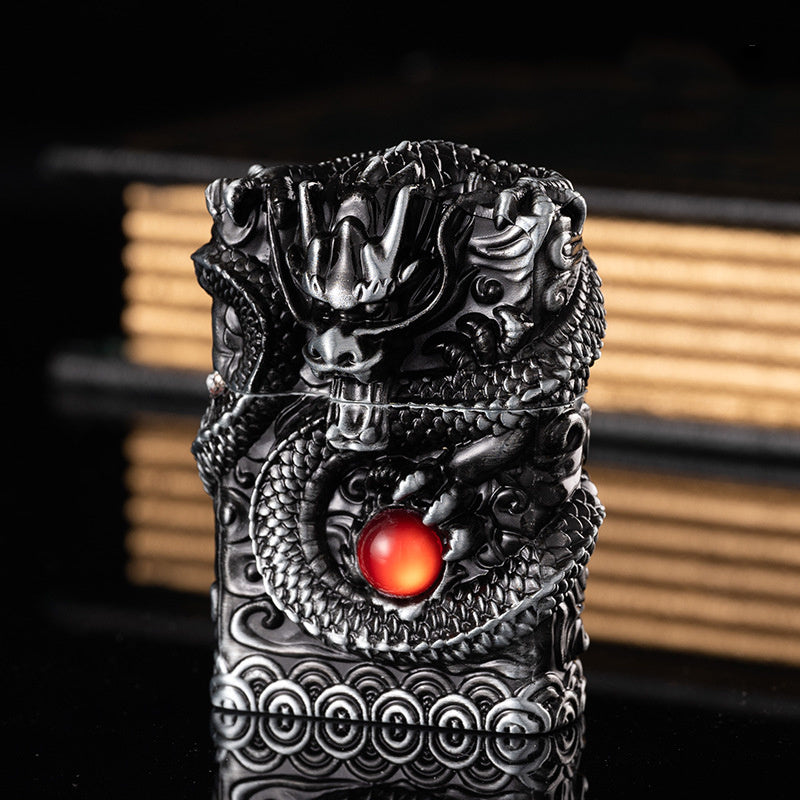 Dragon Ball Five-sided Carving Windproof Kerosene Lighter