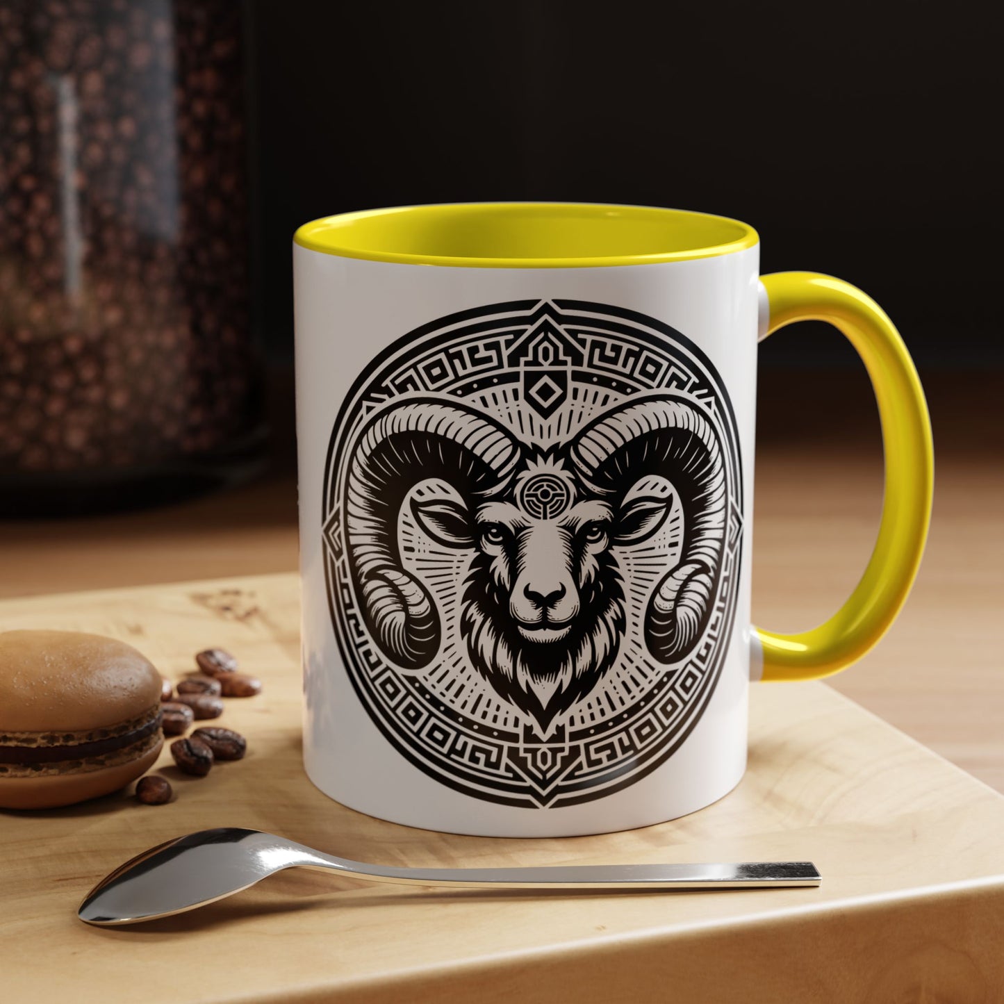 Bold Ram Accent Coffee Mug, Unique Gift for Animal Lovers, Perfect for Home, Office, Birthdays, or Holidays, 11/15oz