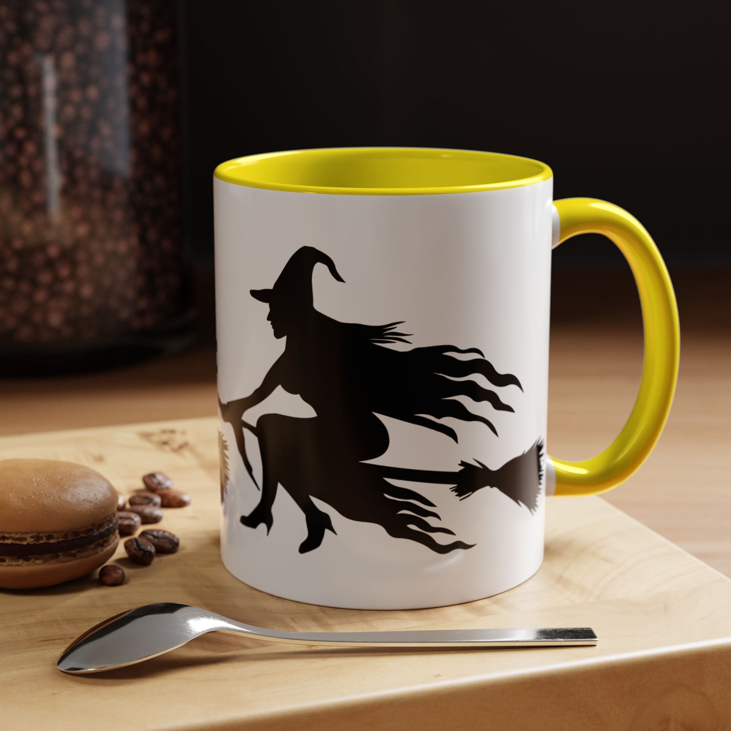 Witchy Accent Coffee Mug - Perfect for Halloween, Witch Enthusiasts, Cozy Nights, Themed Parties, Gift for Her, Magic Lovers