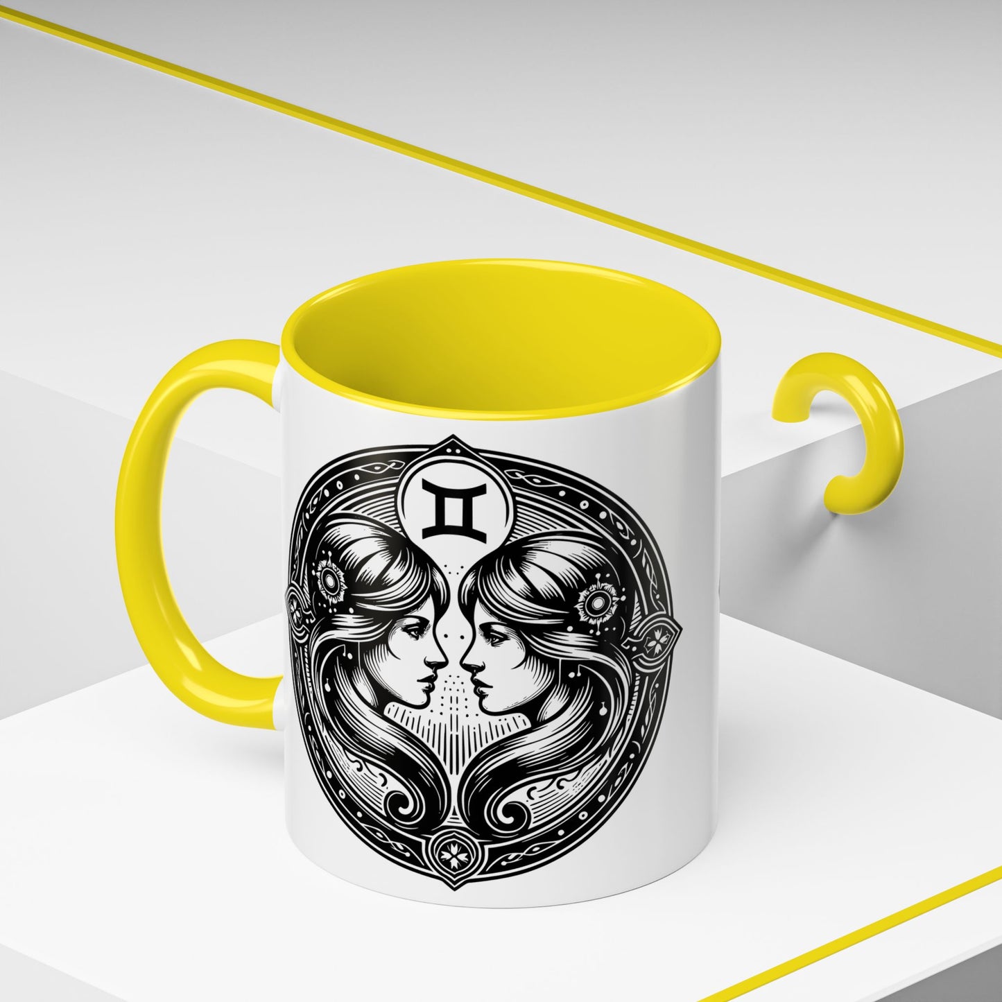 Zodiac Coffee Mug with Gemini Design, Astrology Gift Mug, Horoscope Coffee Cup, Unique Home Decor, Personalized Zodiac Mug