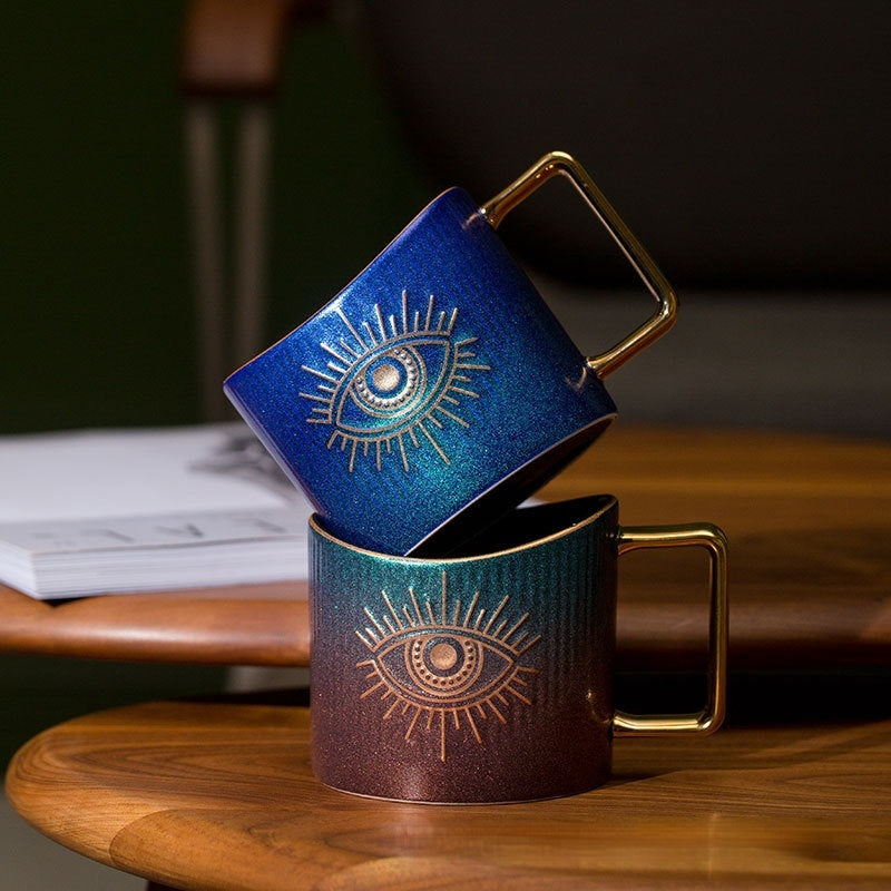 Ceramic Mug Gold-painted Coffee Home Breakfast Creative Gift