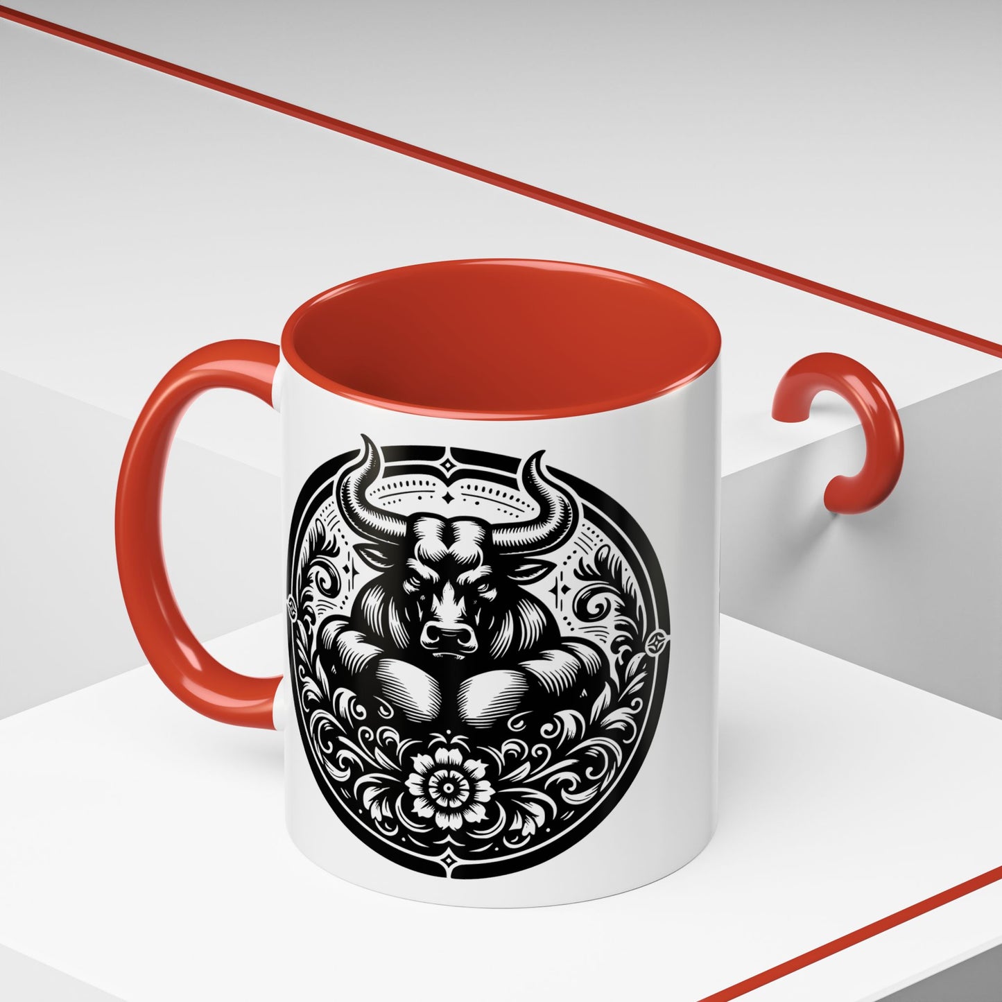 Bull-Themed Accent Coffee Mug for Animal Lovers, Unique Gift for Birthdays, Farmhouse Decor, Coffee Lover's Mug, 11oz and 15oz Options